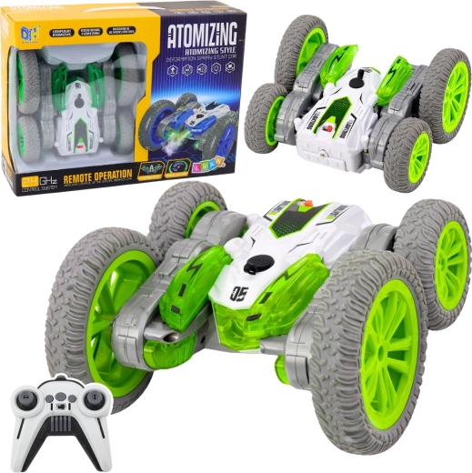 RC-Stuntauto mit Nebeleffekt und 360°-Drift – grün