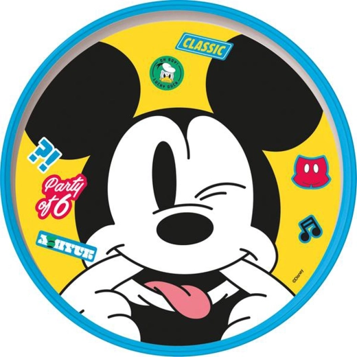 Plastikteller MICKEY mit rutschfestem Boden 19,5 cm