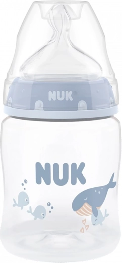NUK First Choice Babyflasche mit Temperaturkontrolle 150 ml Whale – 1 Stück