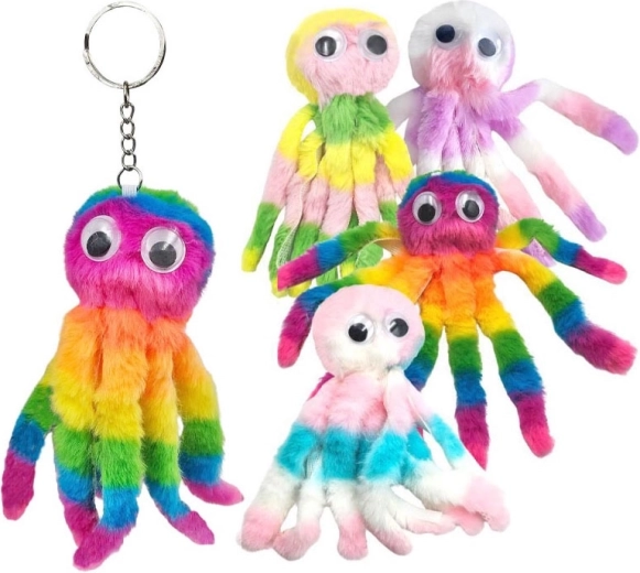 Plüsch-Schlüsselanhänger Oktopus 13 cm