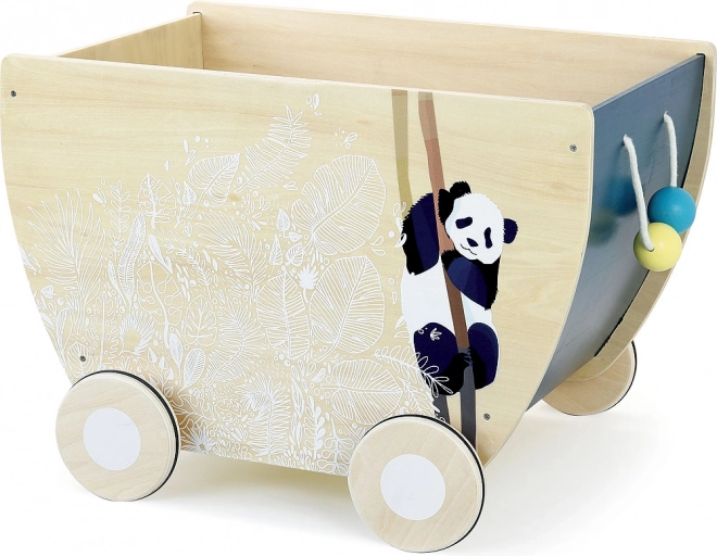 Holzwagen Vilac Canopée mit Gummirädern