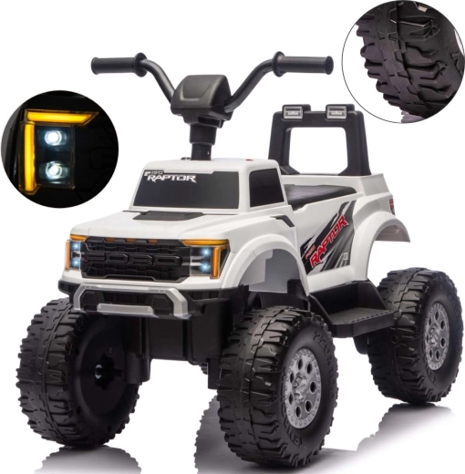 Elektrisches Kinderauto Milly Mally Ford F-150 Raptor weiß