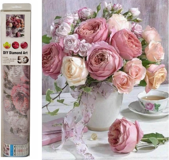 Diamant-Mosaik Blumen in der Vase - 1 Stück