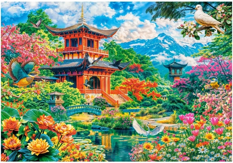 Castorland Puzzle Frühling Gartenharmonie 1000 Teile