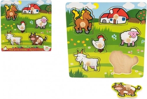 Holz-Steckspiel Bauernhof für Kinder