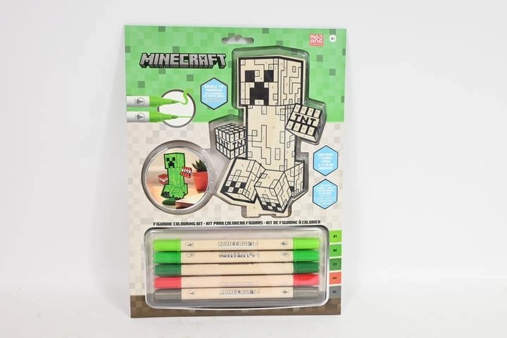 Minecraft kreative 2D-Figur zum Ausmalen mit 5 Acrylmarkern