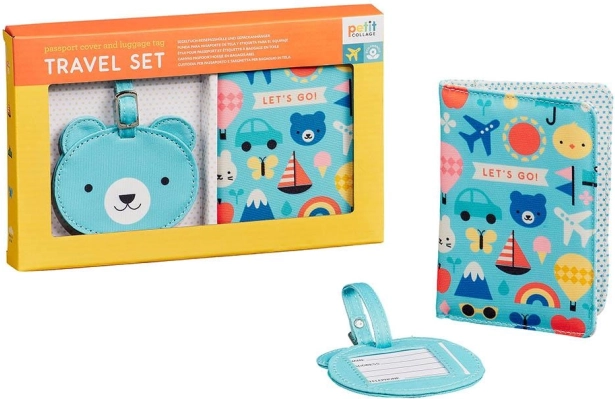 Dokumentenhülle und Namensanhänger Bär PETIT COLLAGE