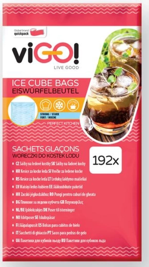 Selbstverschließende Eisbeutel 8 × 24 Würfel