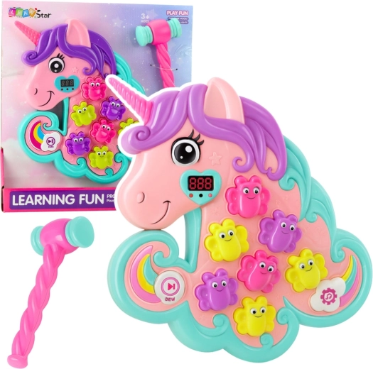 Interaktives Einhorn-Hammerspiel – Whac-a-Mole mit Lichtern und Sounds