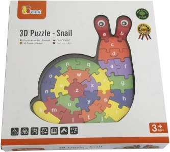 3D-Puzzle Schnecke mit Alphabet
