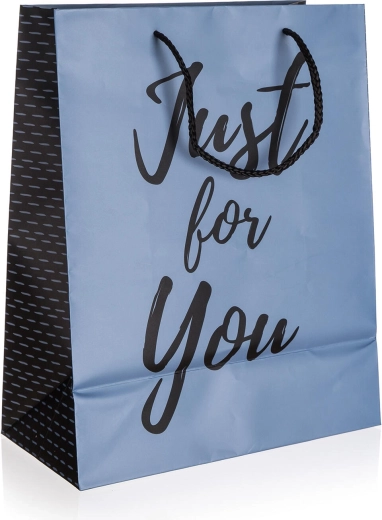 Geschenktasche Just For You Blue L 26 × 32 × 13 cm