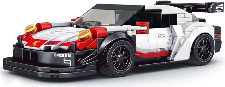 Bausteinset Sportwagen 349 Teile – weiß