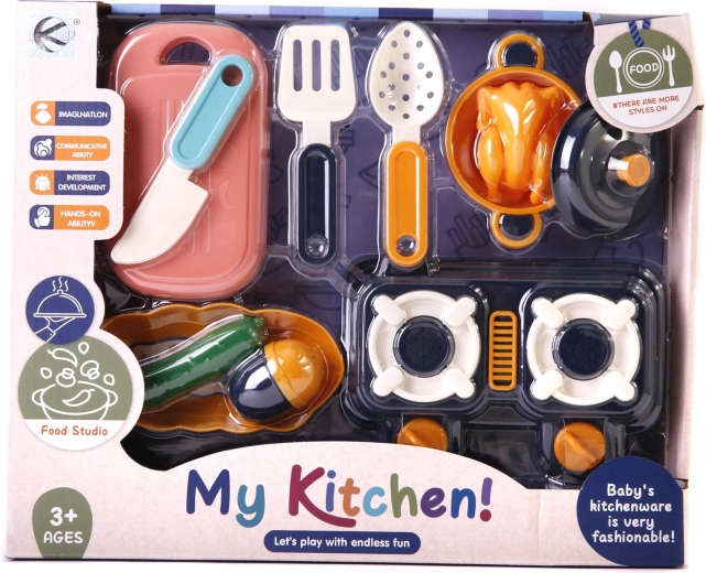 Küchenset mit Zubehör (10 Teile) – 1 Stück