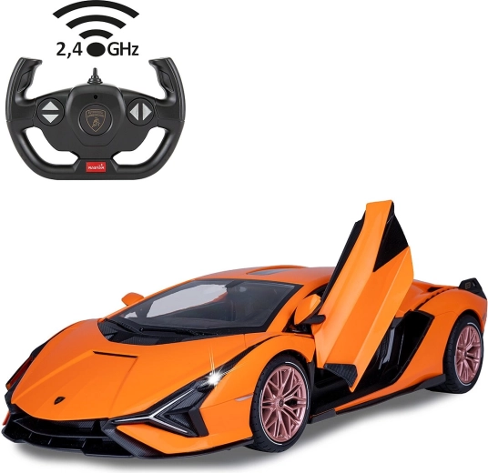 Jamara Lamborghini Sián FKP 37 RC-Auto mit Fernsteuerung 1:14 orange 2,4 GHz, manuelle Türen - 1 Stück