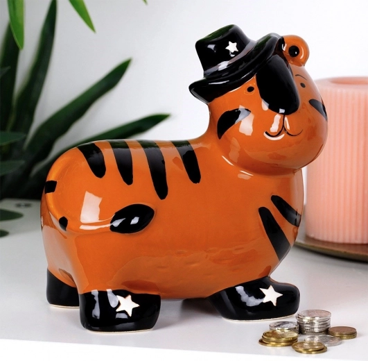 Niedliches Tiger-Design motiviert zum Sparen