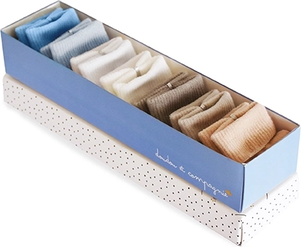 Doudou Geschenkset Socken für Jungen 0–6 Monate, 7 Paar