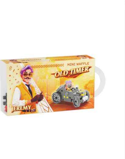 Mini Waffle Rennwagen grau