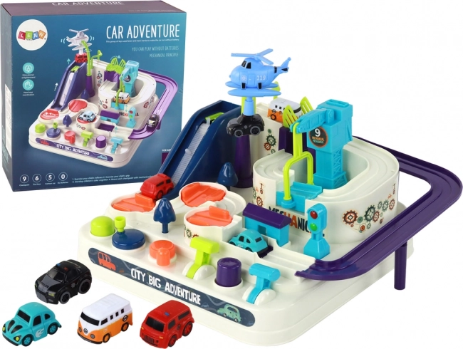 Interaktive Hindernisbahn für Spielzeugautos City Big Adventure
