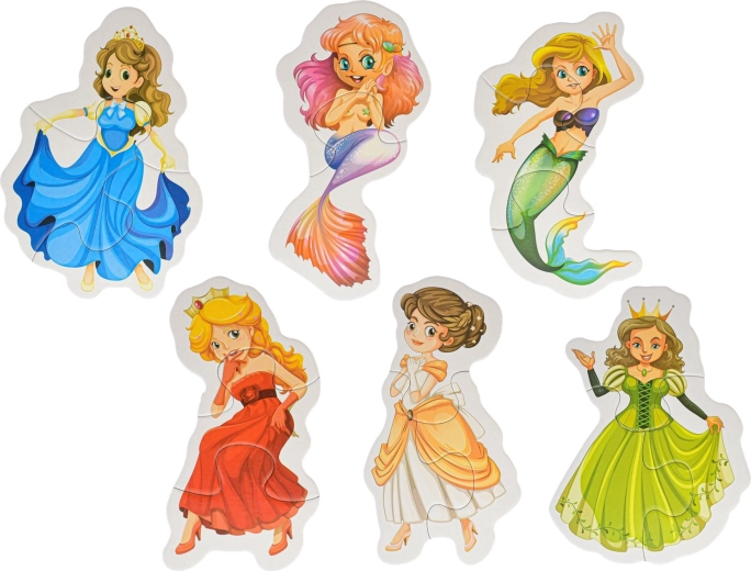 Puzzle 6 in 1 Disney-Prinzessinnen 17 Teile - 1 Stück
