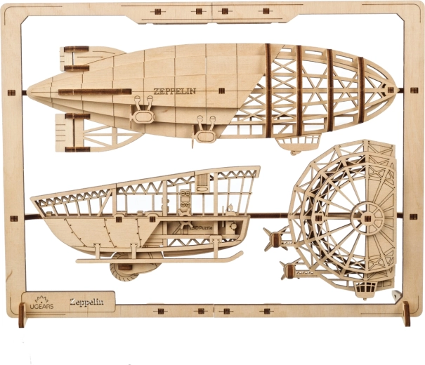 Ugears 2,5D mechanisches Holzpuzzle Zeppelin-Luftschiff