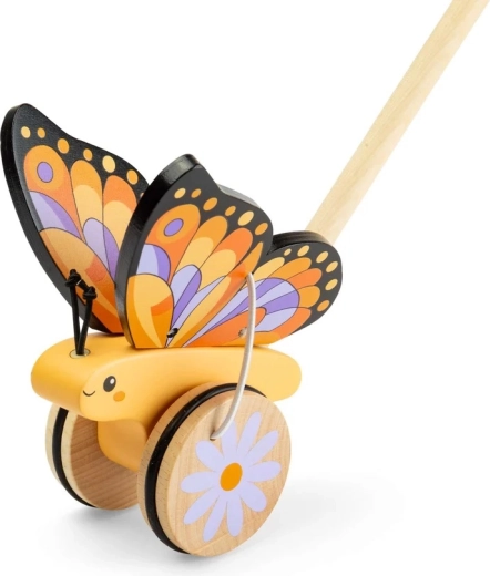 Bigjigs Toys Holz-Schiebespielzeug Schmetterling
