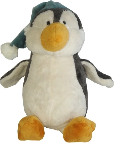 Plüsch-Pinguin mit Wintermütze