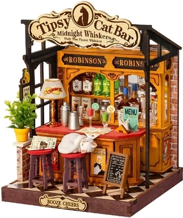 RoboTime Rolife DIY-Miniaturhaus Tipsy Cat Bar