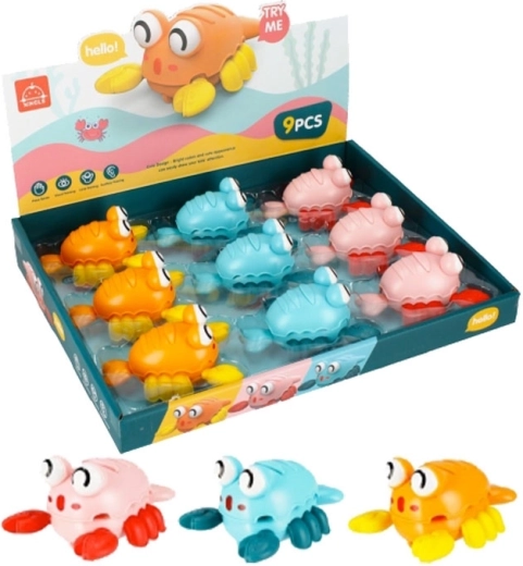 Krabbe auf Rädern – mechanisches bewegliches Spielzeug 12 cm