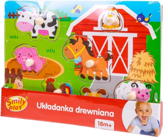 Holzpuzzle mit Griffen