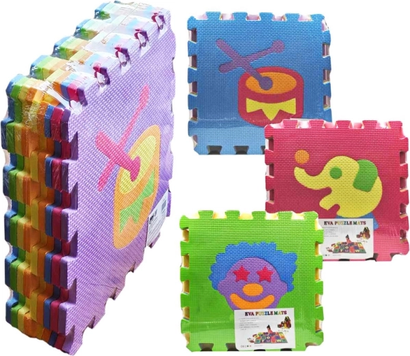 Schaumpuzzle mit Bild 30 × 30 cm, Set mit 9 Stück