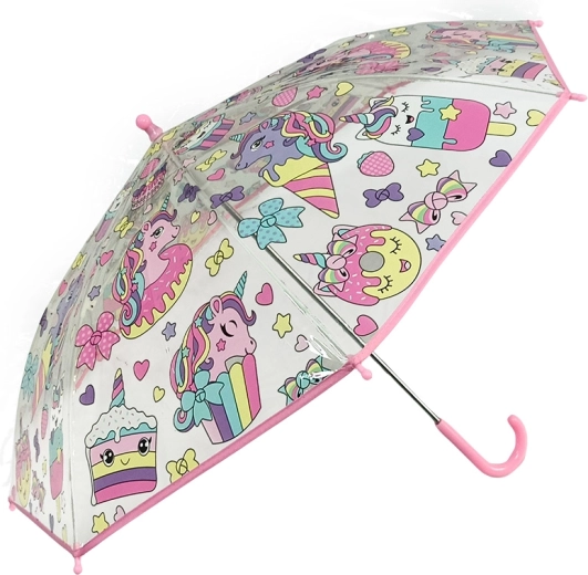 Transparenter Kinder-Regenschirm Einhörner