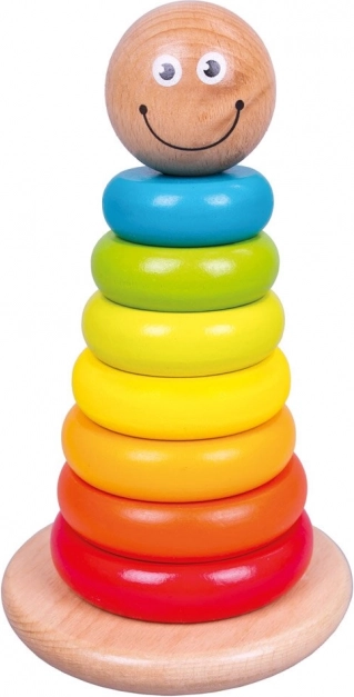 Holz-Steckringe auf Stab BINO