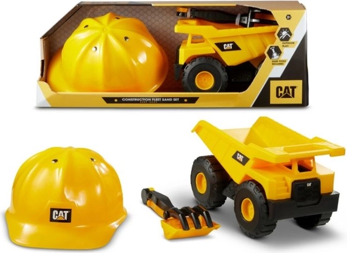 CAT Kipper und Bulldozer mit Kinder-Bauhelm