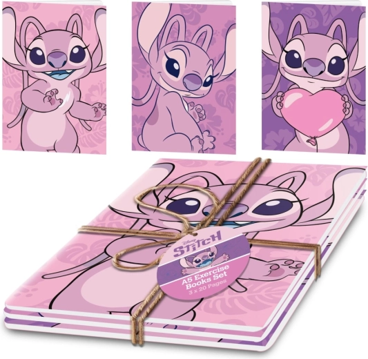 Lilo & Stitch Notizheft-Set A5 Angel (3 Stk.)