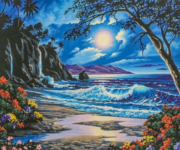 Norimpex Malen nach Zahlen Paradies bei Nacht 40 × 50 cm