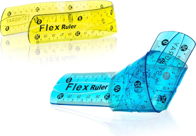 Stingray Flexi biegsames Lineal 30 cm, Farbmix