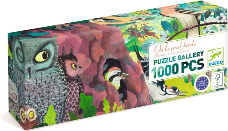 Djeco Puzzle Eulen und Vögel, 1000 Teile