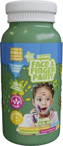 Boti Natural grüne Farbe zum Finger- und Gesichtsmalen 250 ml