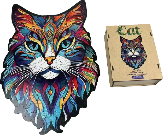 Holzpuzzle Katze