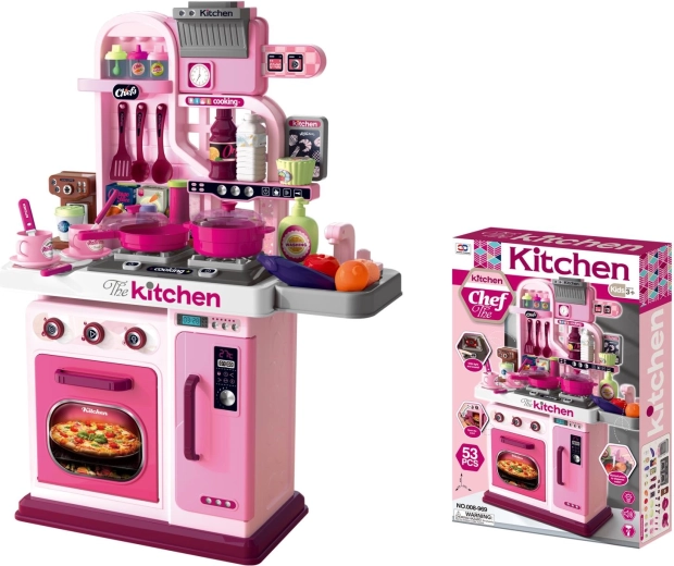 Rosa Kinderküche mit Zubehör