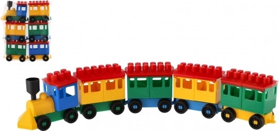 Bausatz Zug Lori für Kinder mit fünf Waggons