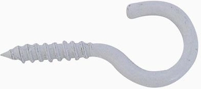 Offener Schraubhaken 40 mm, weiß (50 Stk.)