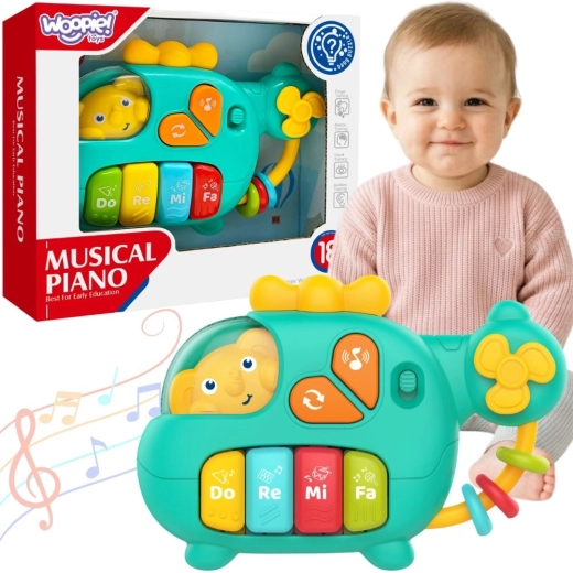 Woopie Baby interaktives Piano – Hubschrauber mit Elefant