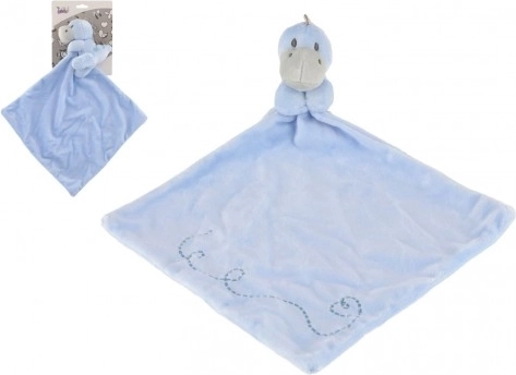 Plüsch-Schmusetuch Dinosaurier blau 24 × 24 cm