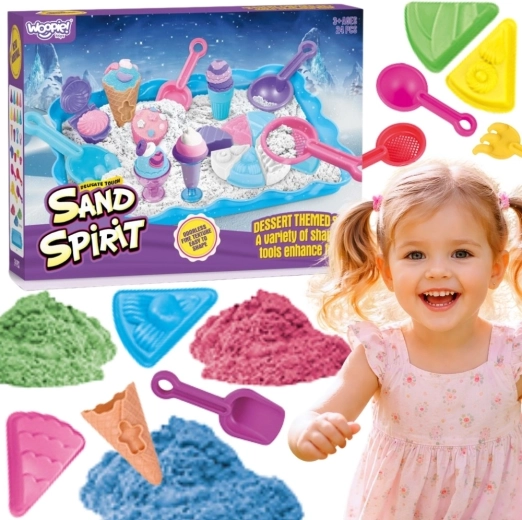 Woopie Sand Fairy Kinetiksand-Set Eisdiele & Desserts, 24-teilig