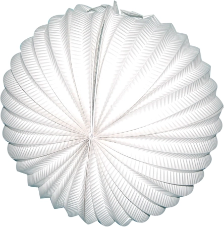 Weißer runder Lampion 25 cm