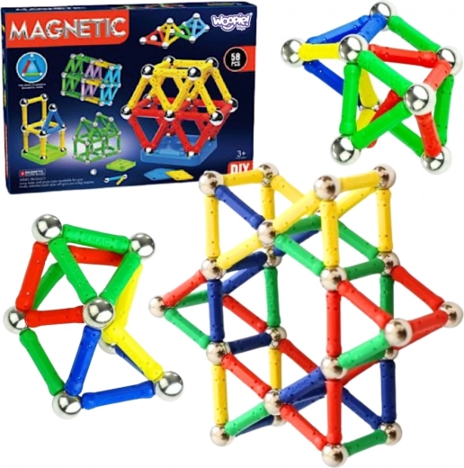 Woopie magnetische 3D-Bausteine, 58 Stk.