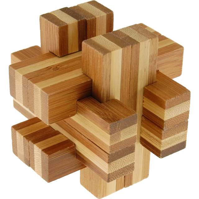 Bambus-Puzzle – mehrere Schwierigkeitsstufen