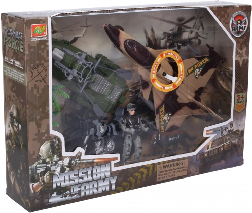 Militärspielzeug-Set mit Jet