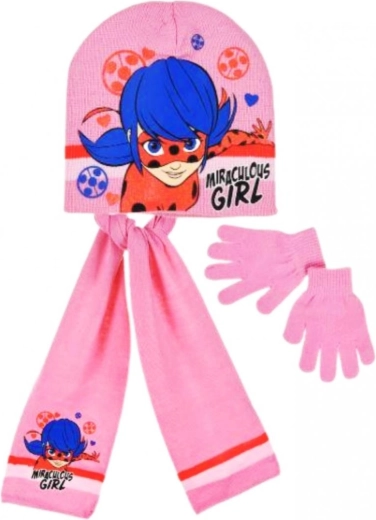 Winterset mit Mütze, Schal und Handschuhen Miraculous – 3 Stück